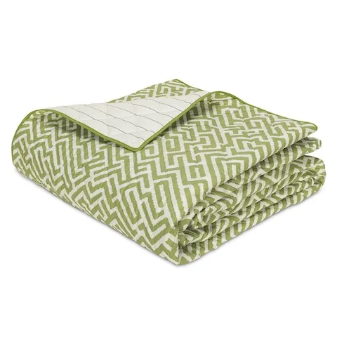 Schumacher Gabriel Quilt in Grass
