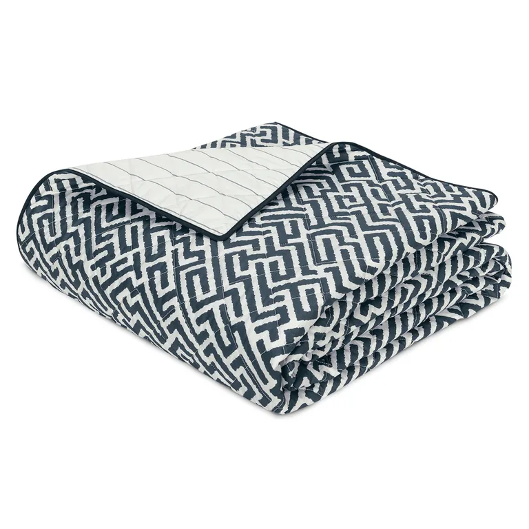 Schumacher Gabriel Quilt in Indigo