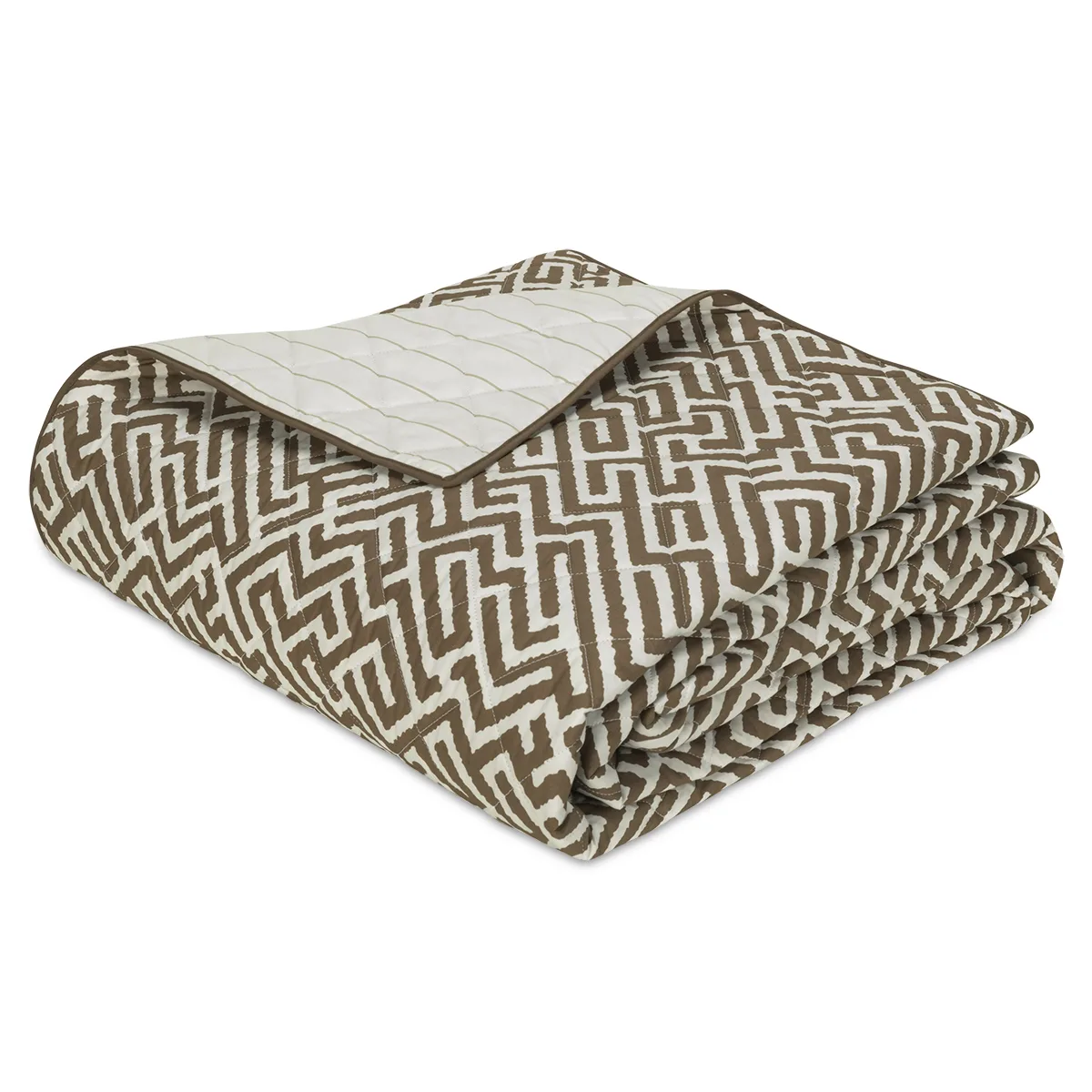 Schumacher Gabriel Quilt in Mocha