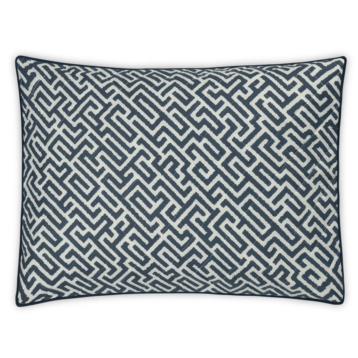 Schumacher Gabriel Quilted Sham in Indigo