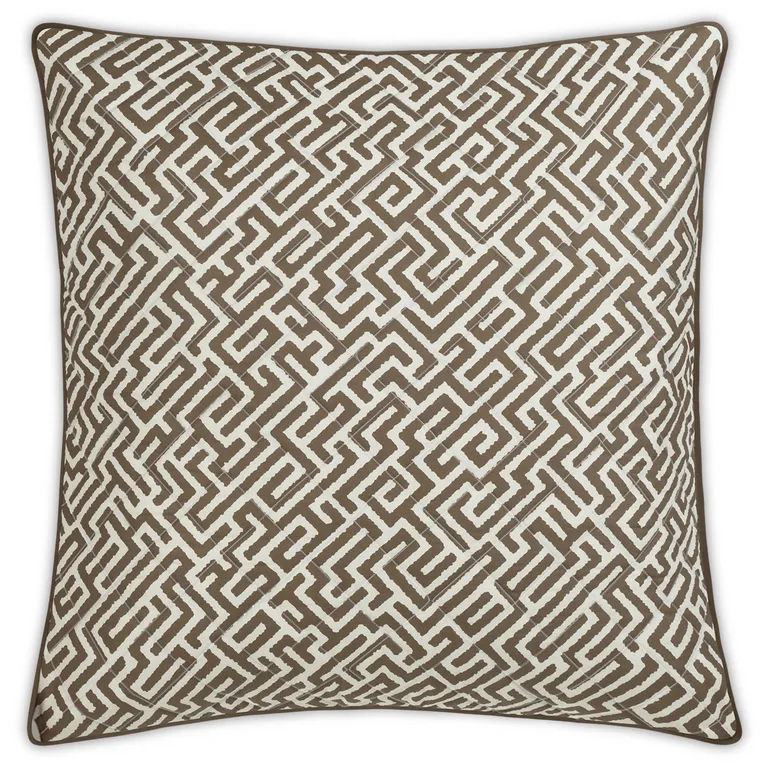 Schumacher Gabriel Quilted Sham in Mocha