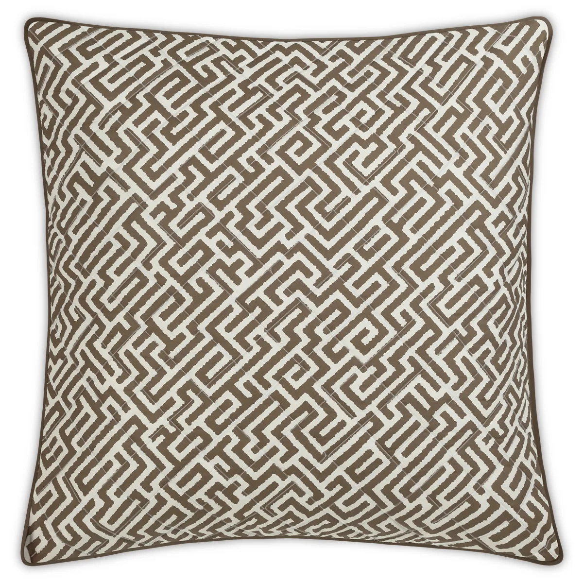 Schumacher Gabriel Quilted Sham in Mocha