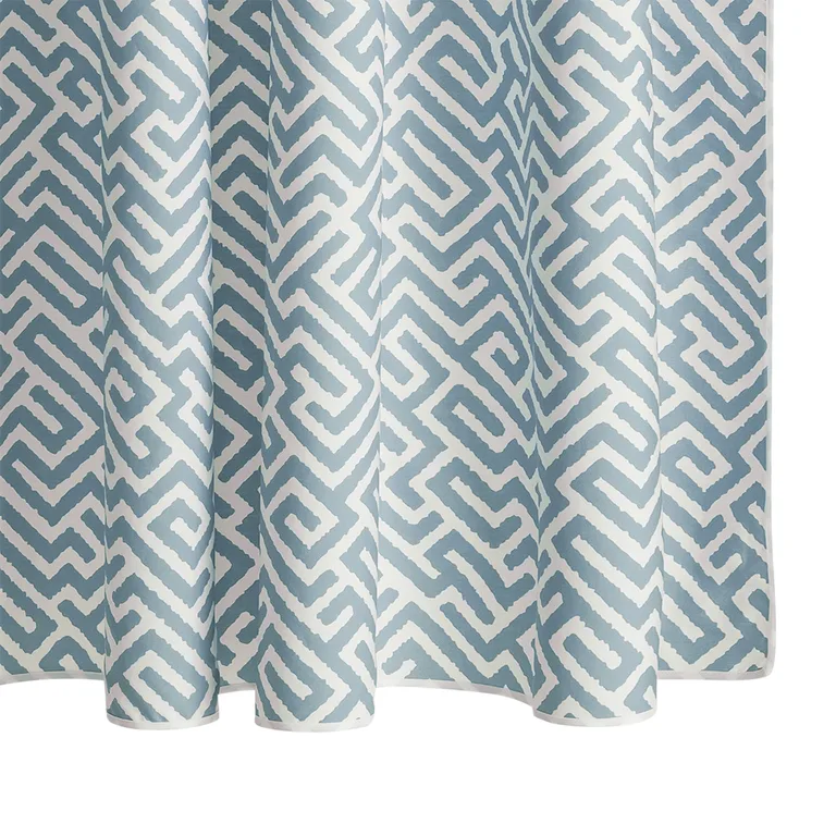 Schumacher Gabriel Shower Curtain in Stony Blue (MSC058SHO6S)
