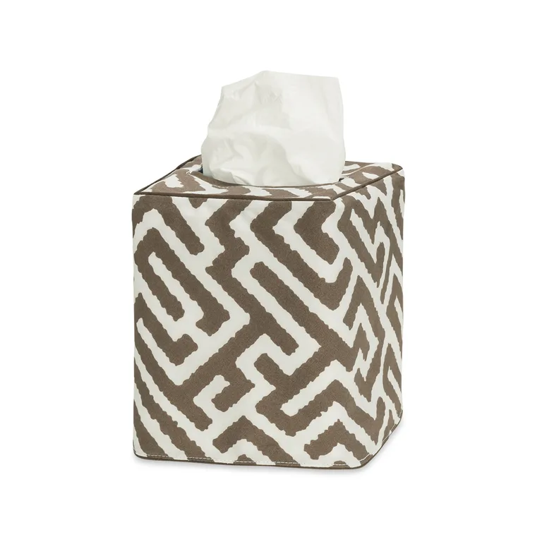Schumacher Gabriel Tissue Box Cover in Mocha (MSC058TISSUEMC)