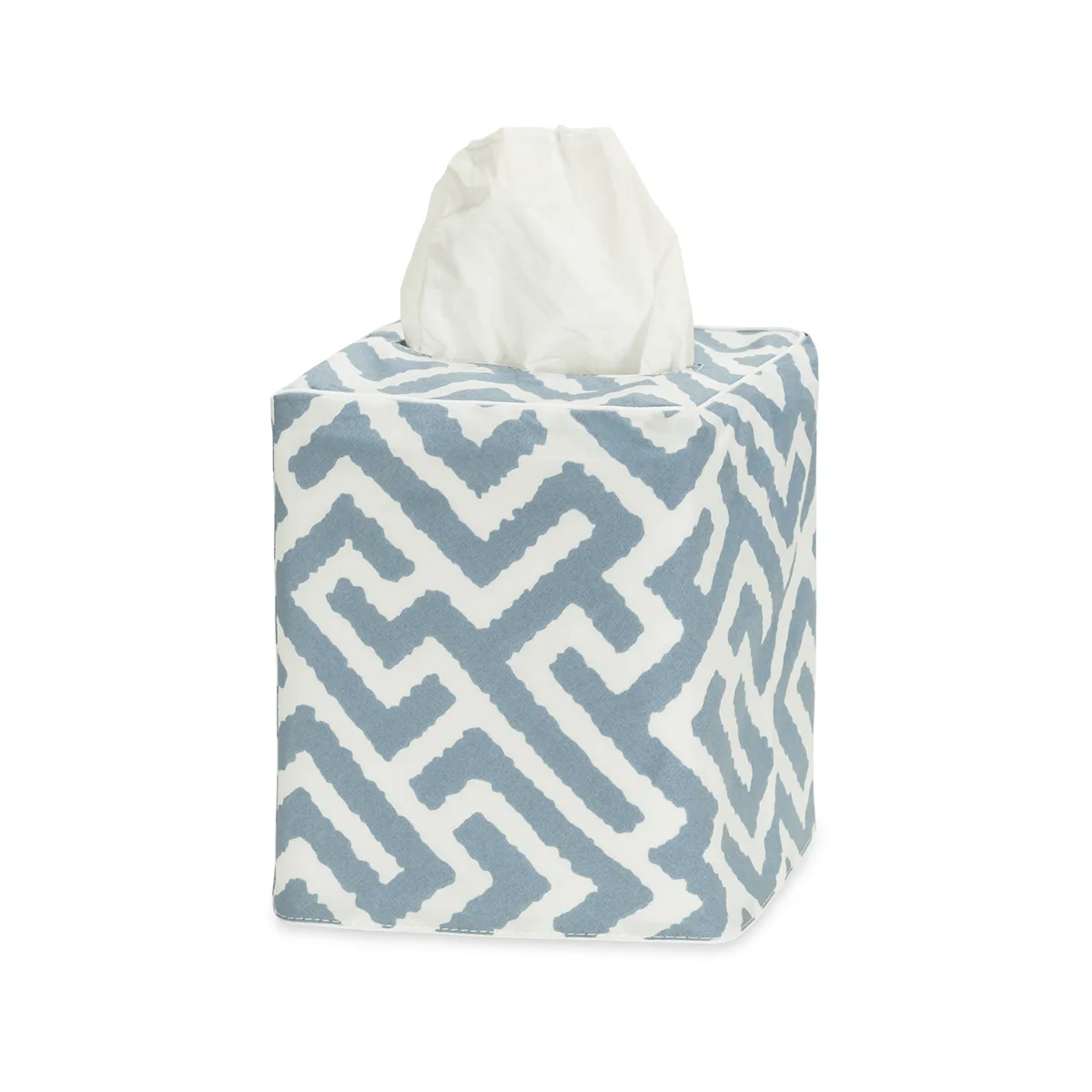 Schumacher Gabriel Tissue Box Cover in Stony Blue (MSC058TISSUE6S)