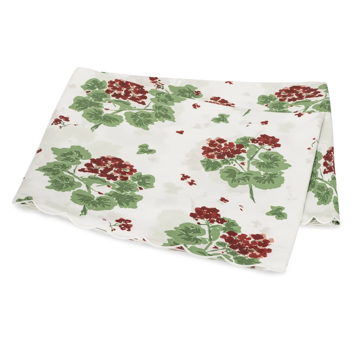 Schumacher Geranium Flat Sheet in Scarlet