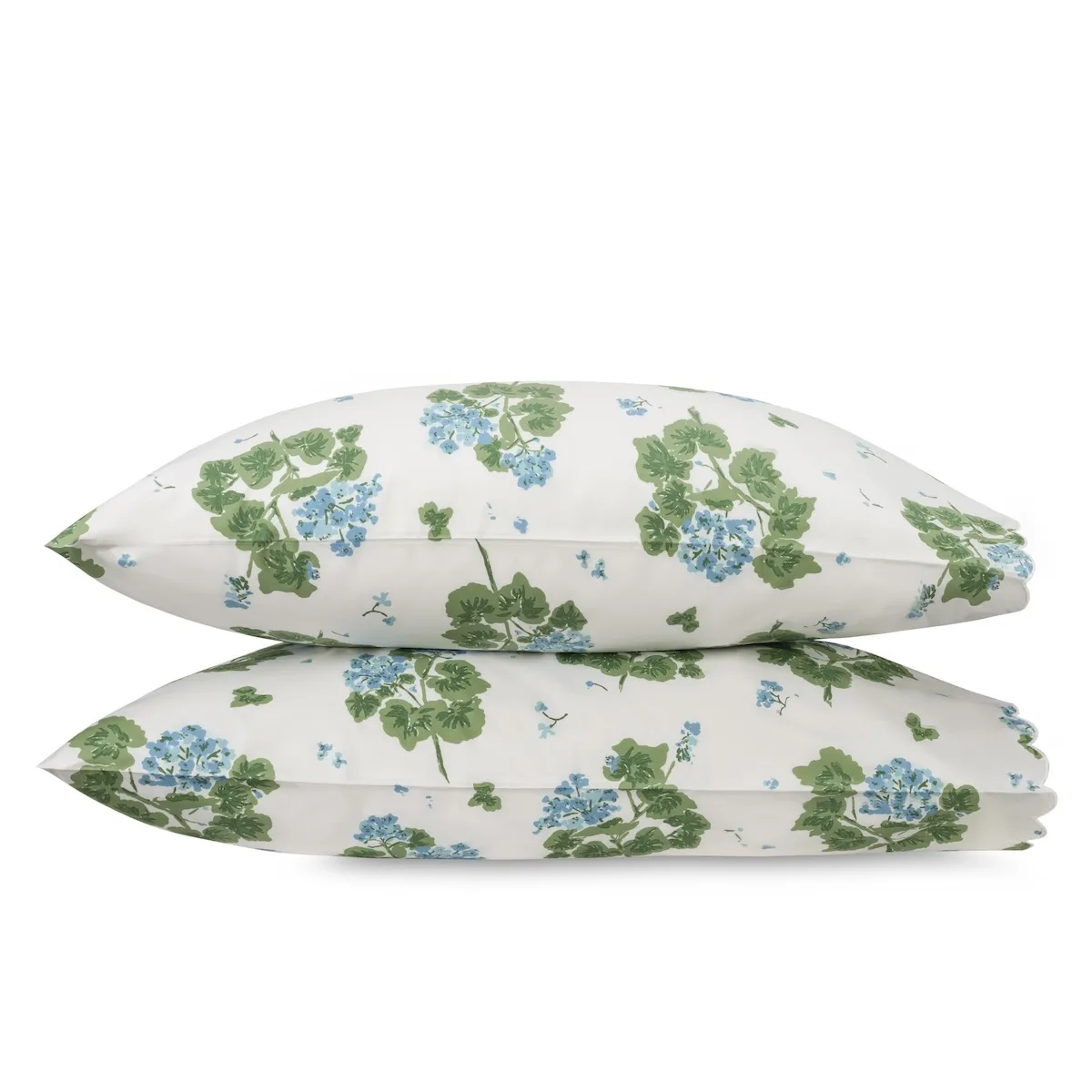 Schumacher Geranium Pillowcases in Blue