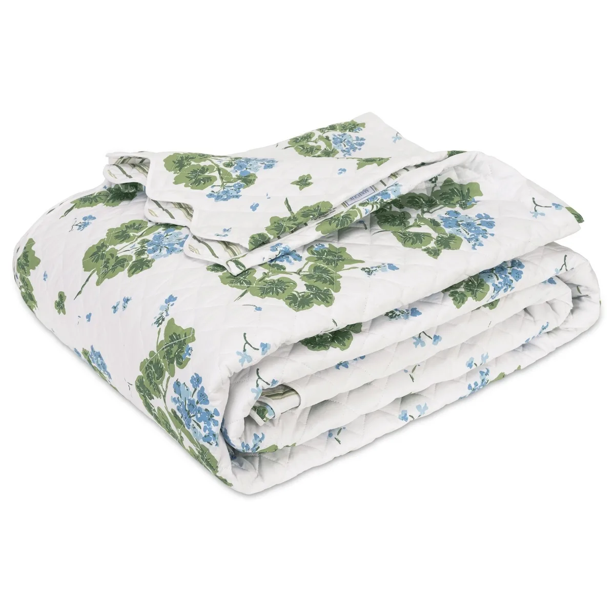 Schumacher Geranium Quilt in Blue