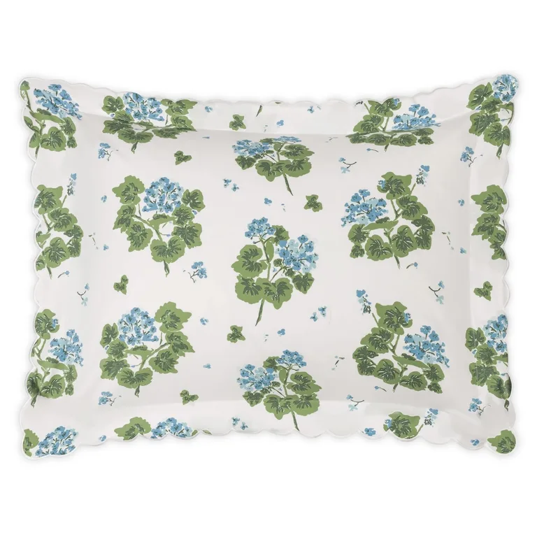 Schumacher Geranium Sham in Blue