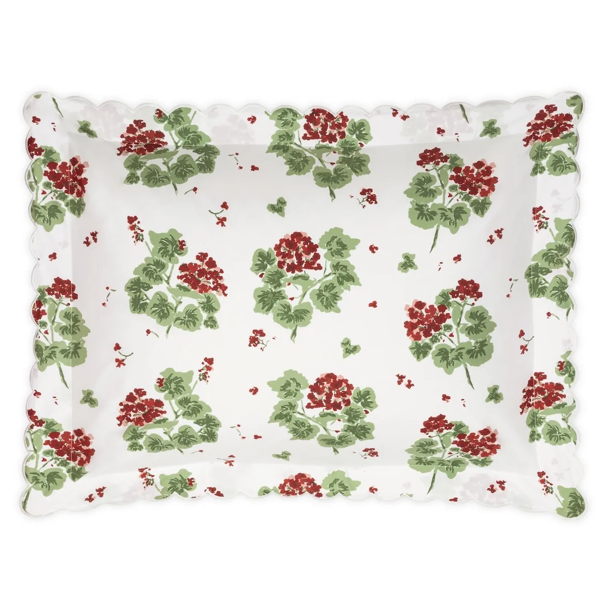 Schumacher Geranium Sham in Scarlet