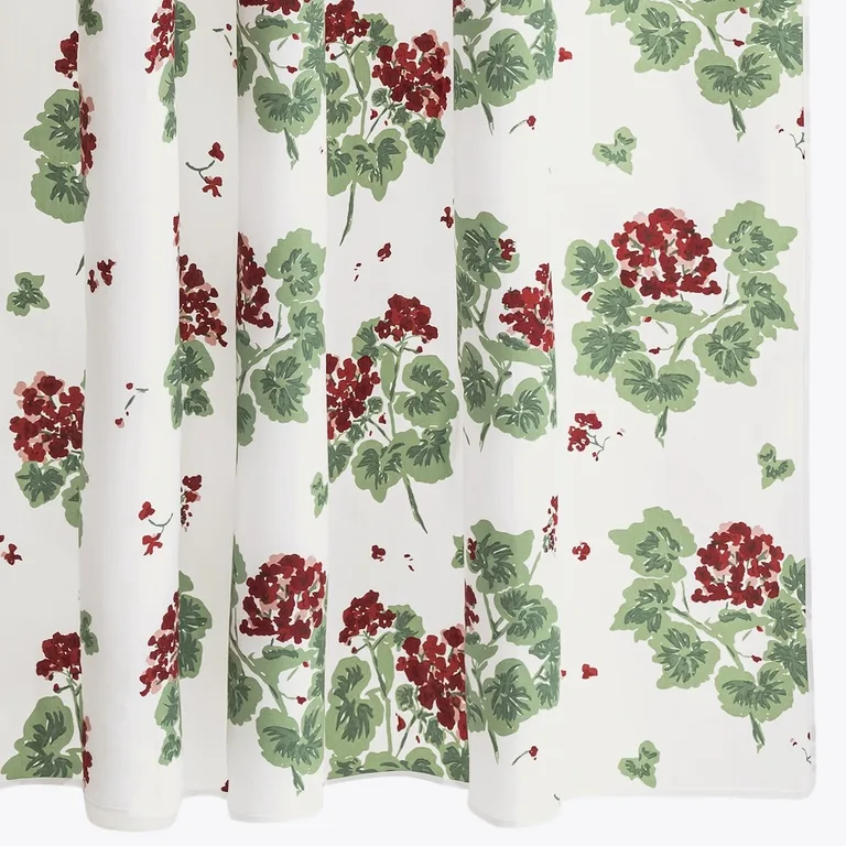Schumacher Geranium Shower Curtain in Scarlet (MTT002SHO1C)