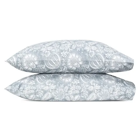 Schumacher Granada Pillowcases in Hazy Blue