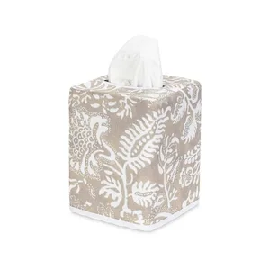 Schumacher Granada Tissue Box Cover in Dune (MSC042TISSUEUD)