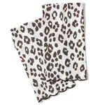Schumacher Iconic Leopard Guest Towel Set in Cinder (MSC022GTOW21D)