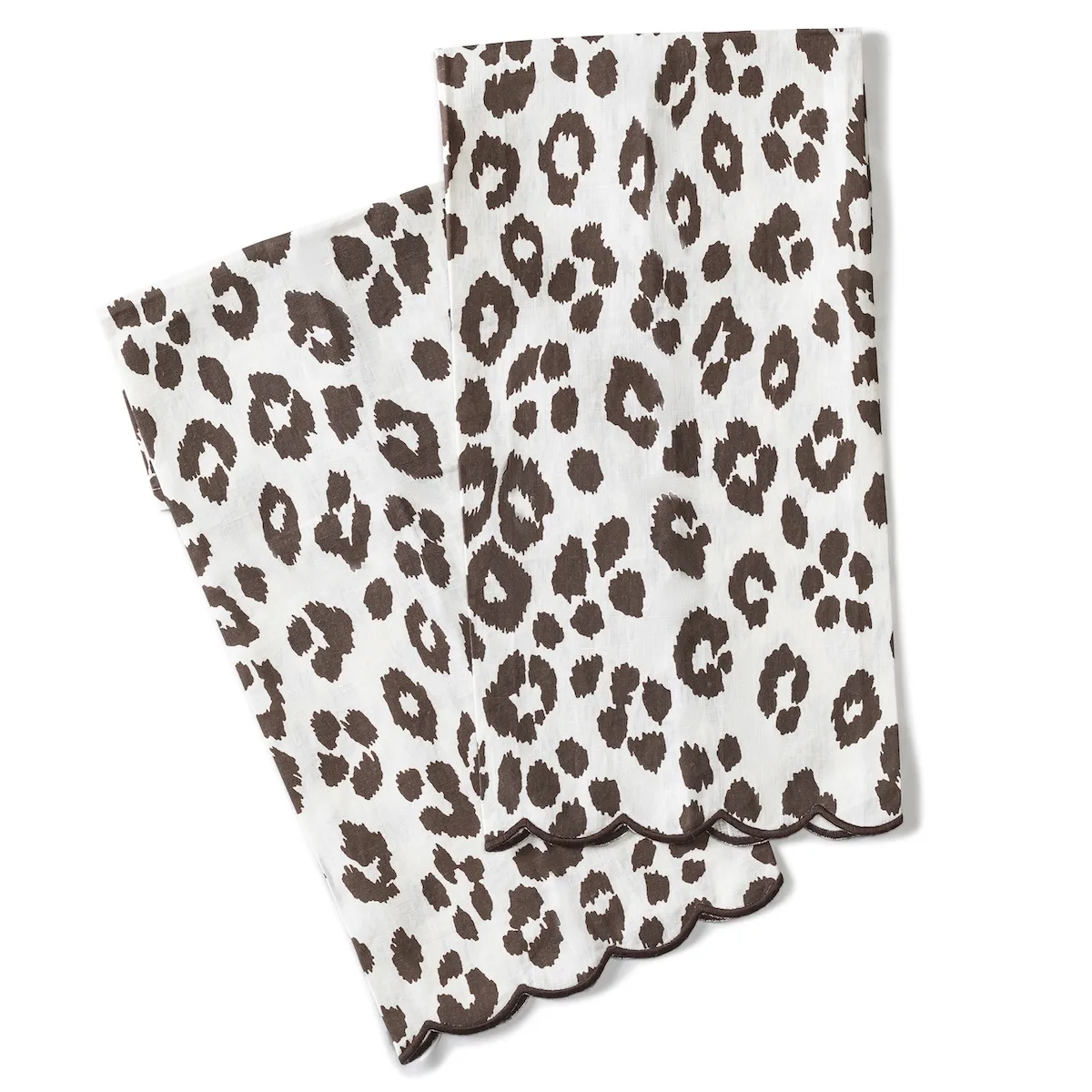 Schumacher Iconic Leopard Guest Towel Set in Cinder (MSC022GTOW21D)