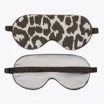 Schumacher Iconic Leopard Linen Sleep Mask in Cinder (MSC070SMSK1D)
