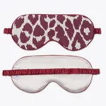 Schumacher Iconic Leopard Linen Sleep Mask in Crimson (MSC070SMSK0C)