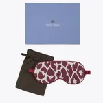 Schumacher Iconic Leopard Linen Sleep Mask in Crimson (MSC070SMSK0C)