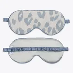 Schumacher Iconic Leopard Linen Sleep Mask in Sky (MSC070SMSKSY)