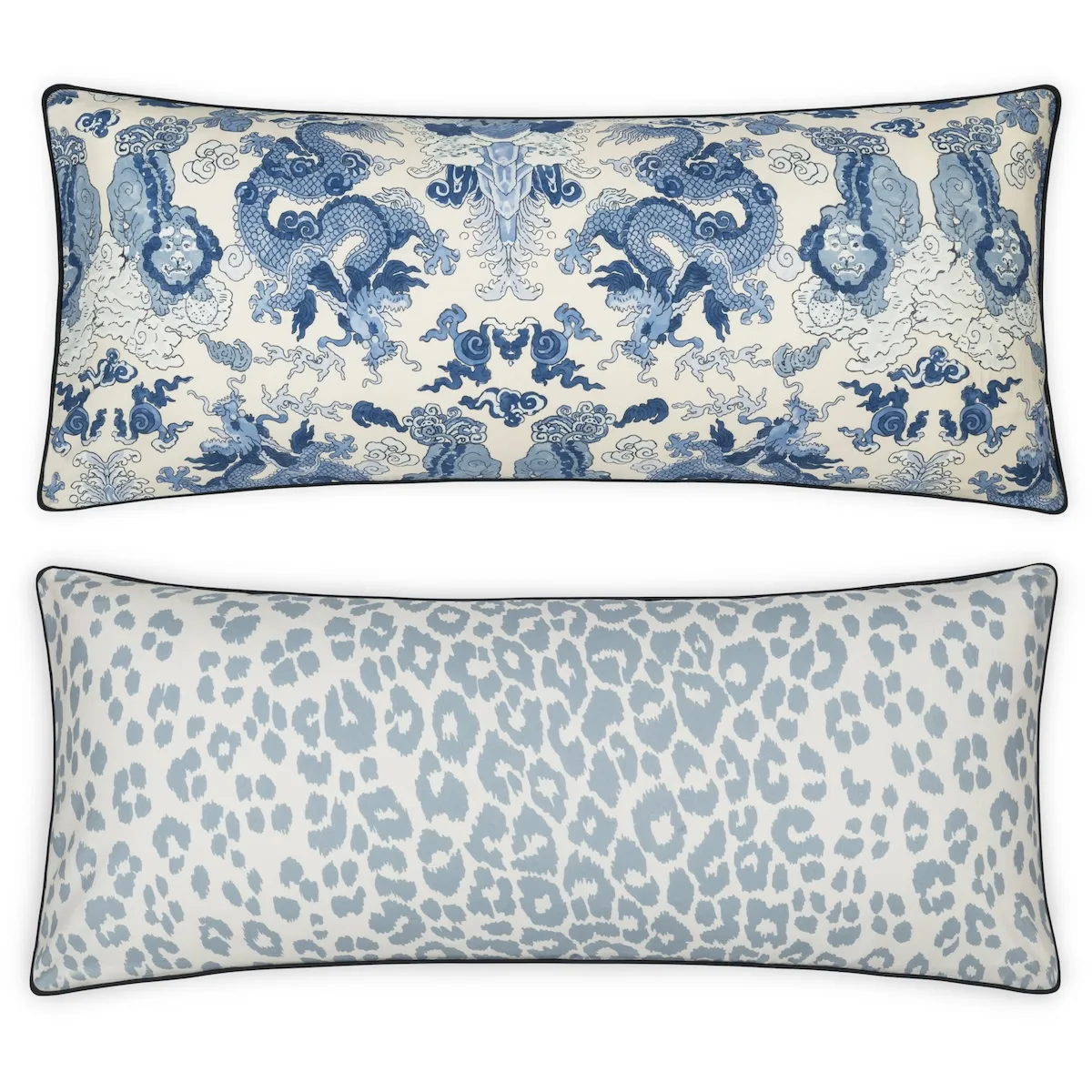 Schumacher Iconic Leopard/Magic Pillow Cover in Blue/Sky (MSC063LUMBM5)