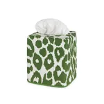 Schumacher Iconic Leopard Tissue Box Cover in Green (MSC022TISSUERG)