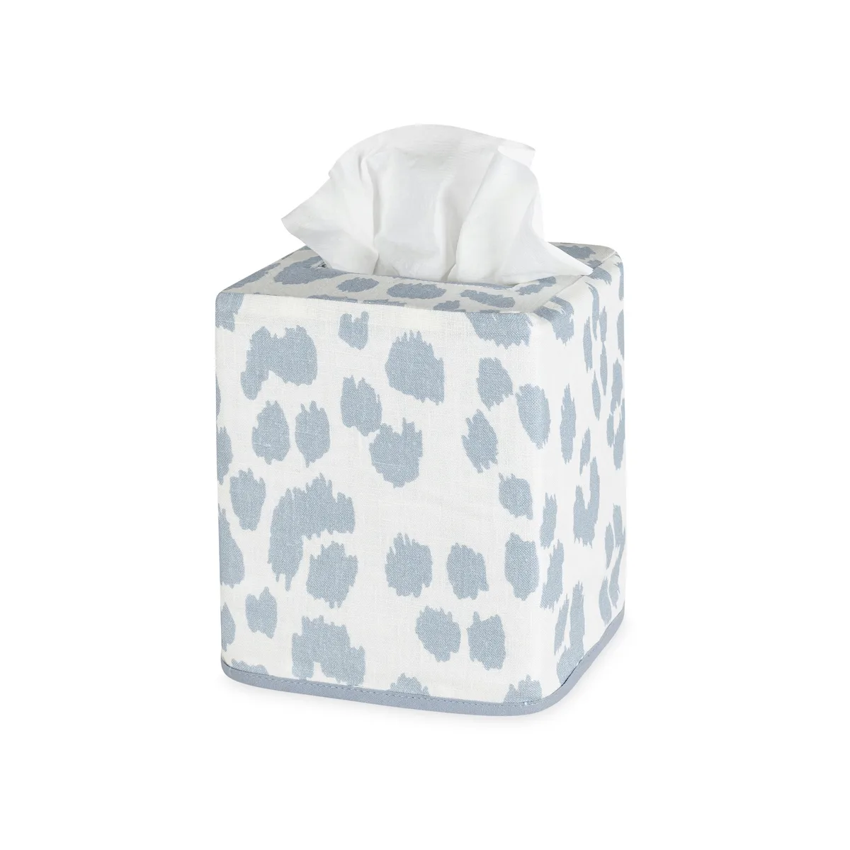 Schumacher Iconic Leopard Tissue Box Cover in Sky (MSC022TISSUESY)