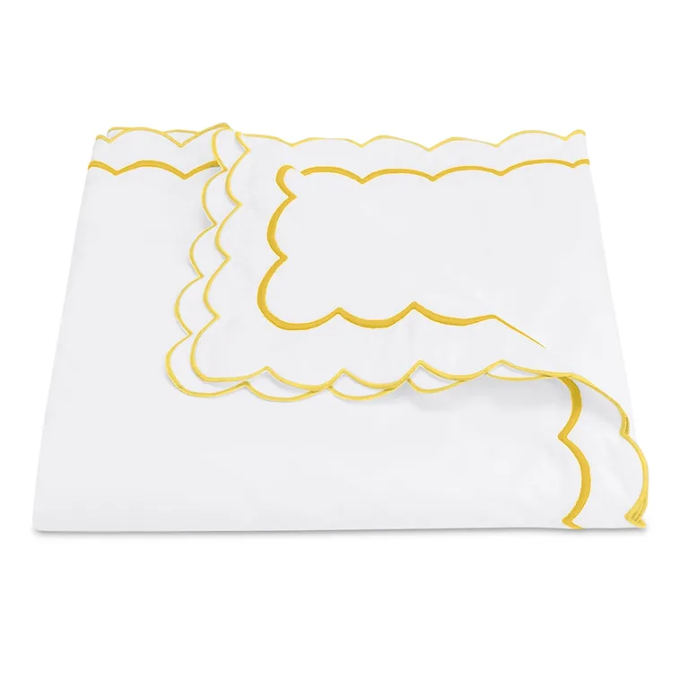 Schumacher India Duvet Cover in Lemon