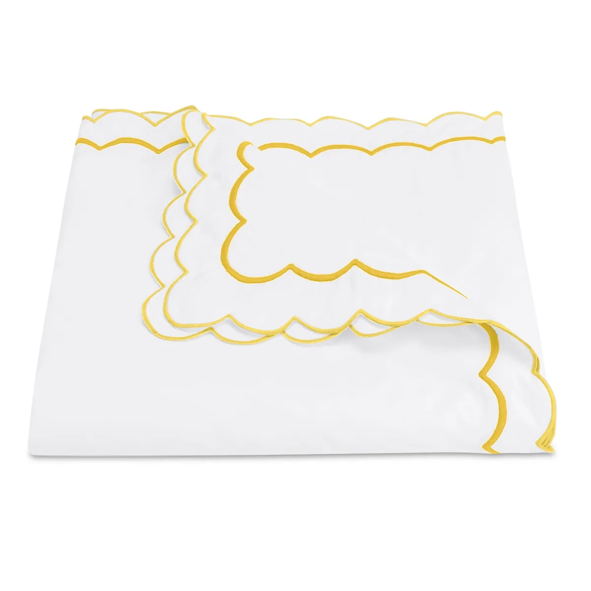Schumacher India Duvet Cover in Lemon