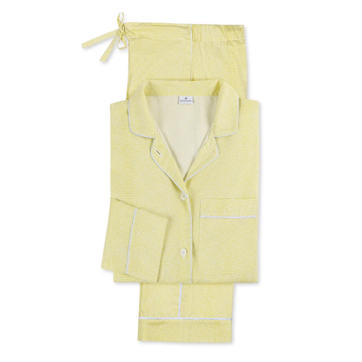 Schumacher Jasper Pajama Set in Lemon/Blue