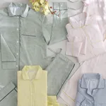 Jasper Pajama Set - Lemon/Blue Schumacher Jasper Pajama Set in Lemon/Blue
