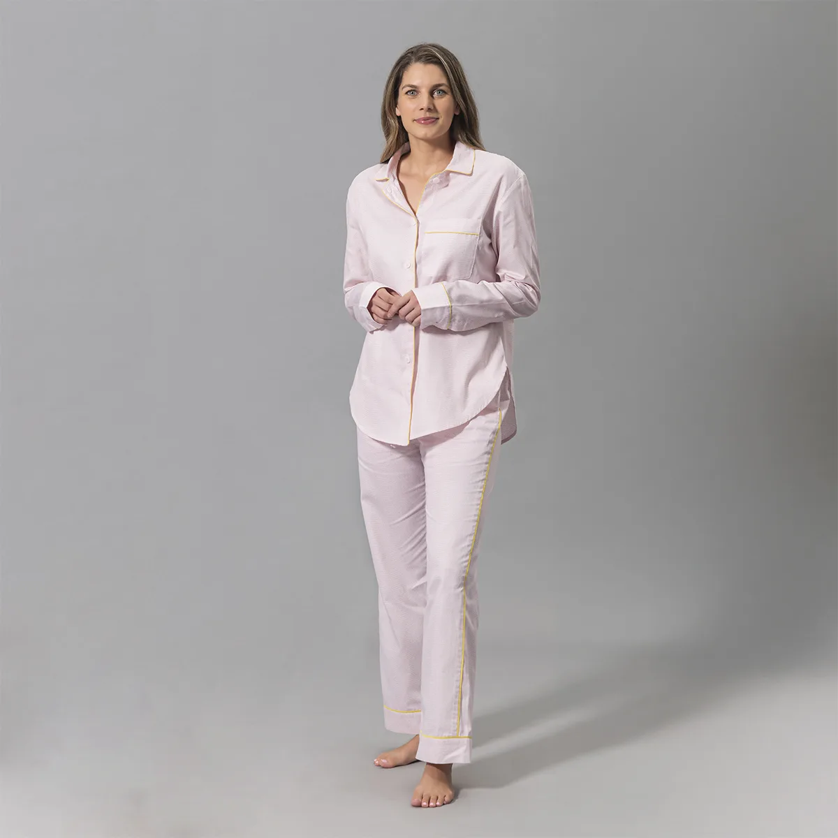 Schumacher Jasper Pajama Set in Peony/Lemon
