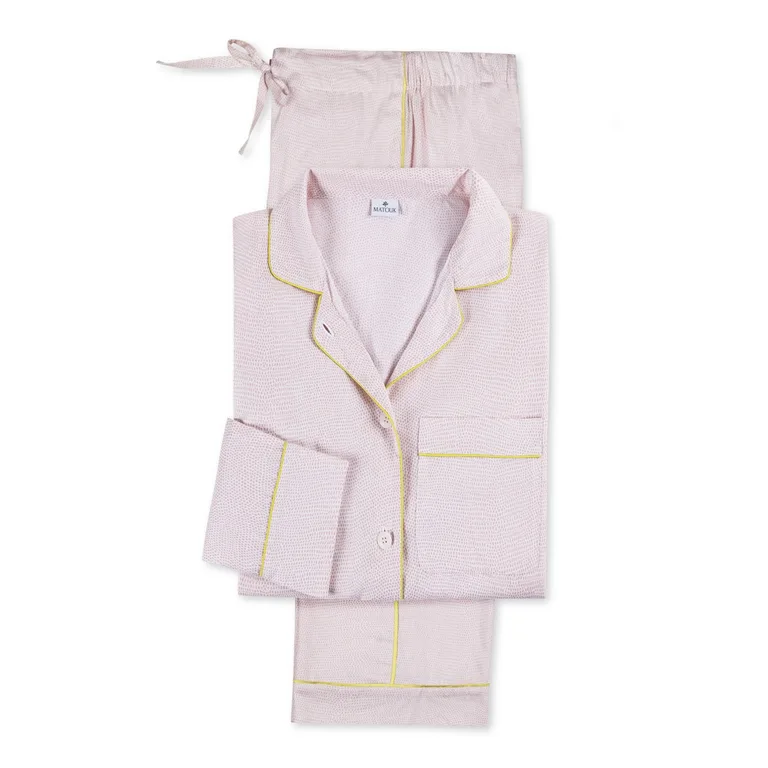 Schumacher Jasper Pajama Set in Peony/Lemon
