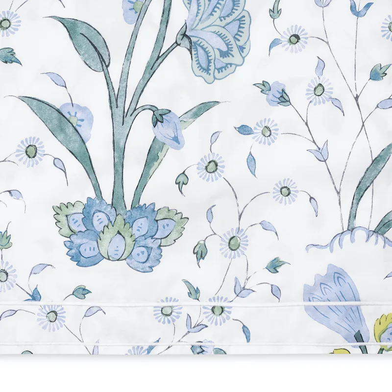 Schumacher Khilana Flat Sheet in Blue