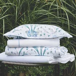 Khilana Flat Sheet - Blue Schumacher Khilana Flat Sheet in Blue