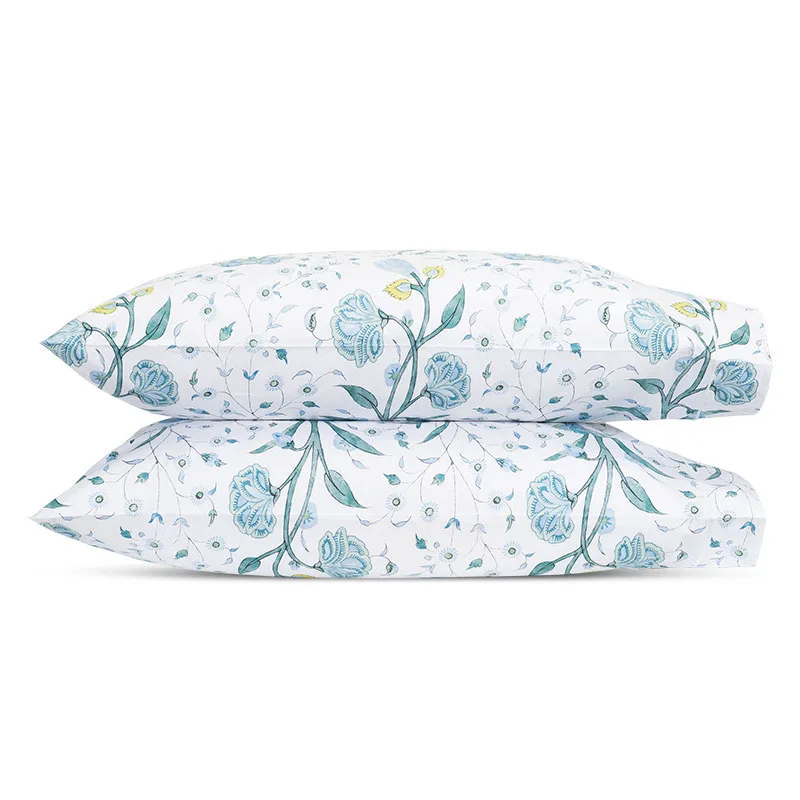 Schumacher Khilana Pillowcases in Blue