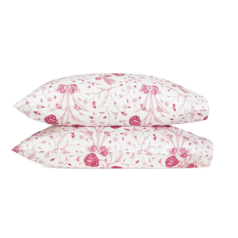 Schumacher Khilana Pillowcases in Peony
