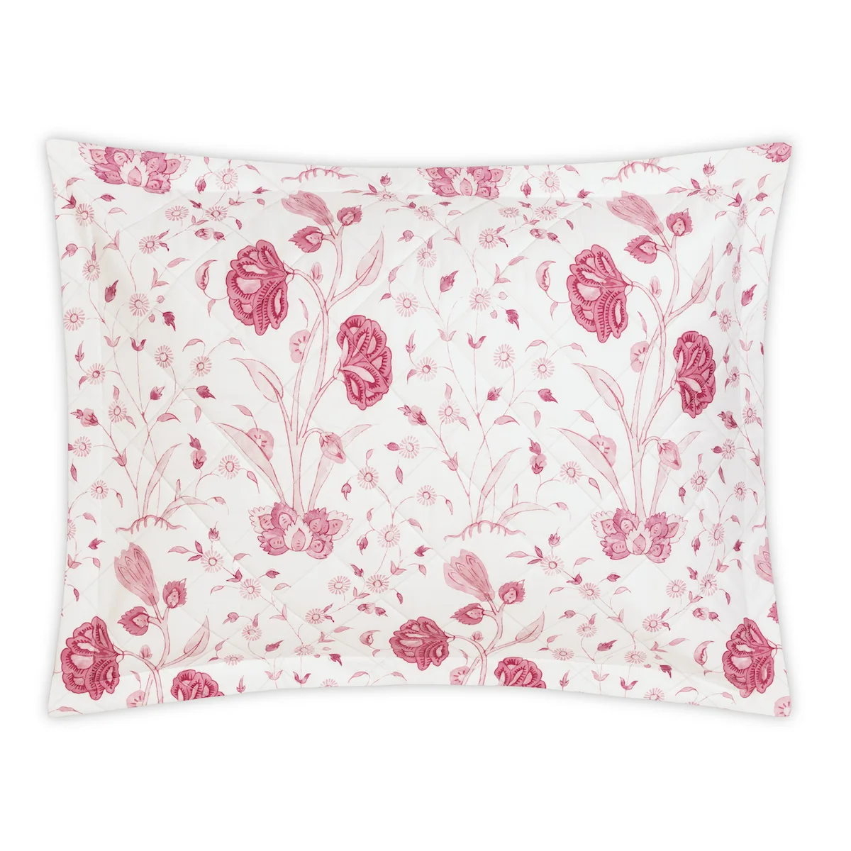 Schumacher Khilana Quilted Sham in Peony