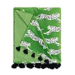 MSC015BCHTOGR | Leaping Leopard Beach Towel - Grass Schumacher Leaping Leopard Beach Towel in Grass (MSC015BCHTOGR)
