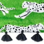 MSC015BCHTOGR | Leaping Leopard Beach Towel - Grass Schumacher Leaping Leopard Beach Towel in Grass (MSC015BCHTOGR)
