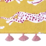MSC015BCHTOLO | Leaping Leopard Beach Towel - Lemonade Schumacher Leaping Leopard Beach Towel in Lemonade (MSC015BCHTOLO)