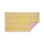 MSC015BCHTOLO | Leaping Leopard Beach Towel - Lemonade Schumacher Leaping Leopard Beach Towel in Lemonade (MSC015BCHTOLO)