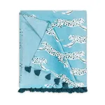 MSC015BCHTOSF | Leaping Leopard Beach Towel - Surf Schumacher Leaping Leopard Beach Towel in Surf (MSC015BCHTOSF)