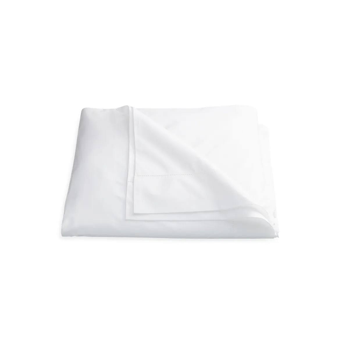 Schumacher Luca Hemstitch Duvet Cover in White