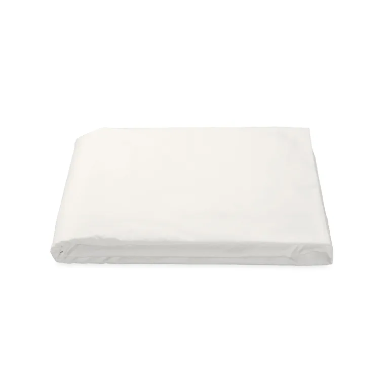 Schumacher Luca Hemstitch Fitted Sheet in Bone