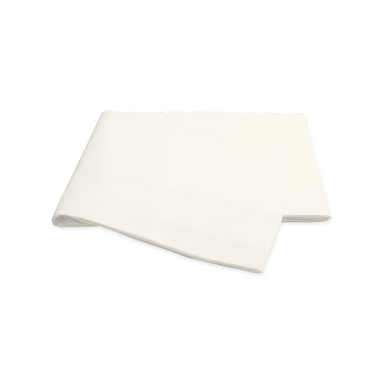 Schumacher Luca Hemstitch Flat Sheet in Ivory