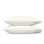Luca Hemstitch Pillowcases - Ivory Schumacher Luca Hemstitch Pillowcases in Ivory