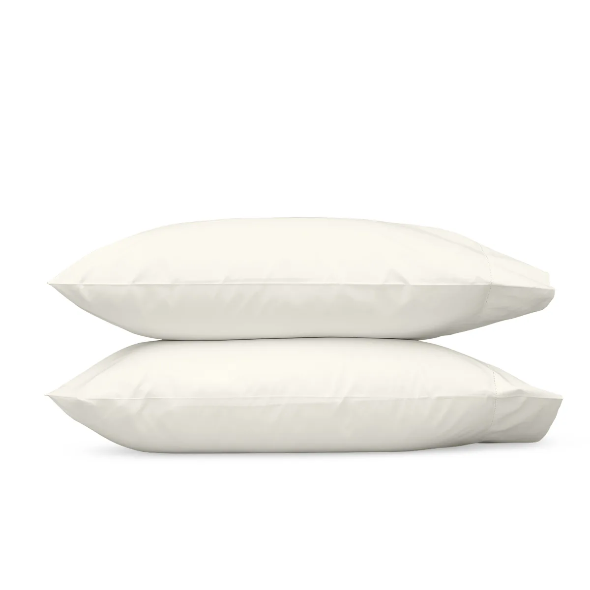 Schumacher Luca Hemstitch Pillowcases in Ivory