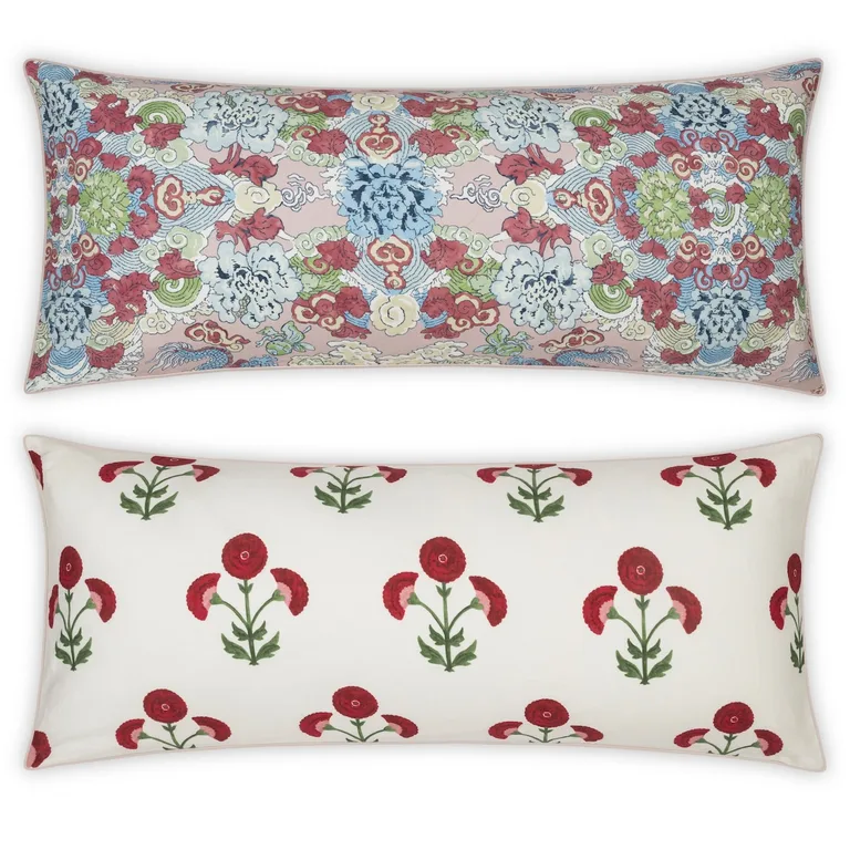 Schumacher Magic Mountain/Gisele Pillow Cover in Scarlet/Paradise (MSC063LUMBGQ)