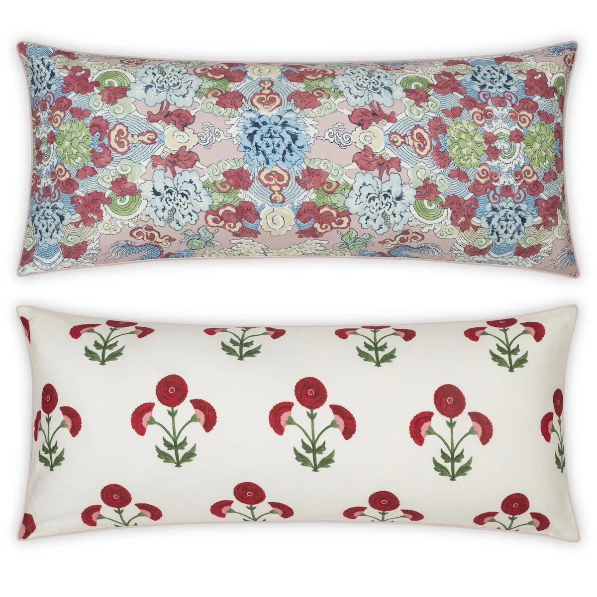 Schumacher Magic Mountain/Gisele Pillow Cover in Scarlet/Paradise (MSC063LUMBGQ)
