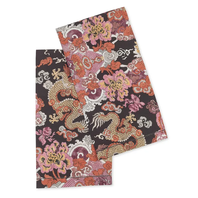 Schumacher Magic Mountain Guest Towel Set in Chocolate Persimmon (MSC032GTOW22H)